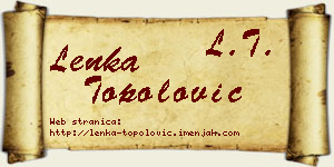 Lenka Topolović vizit kartica